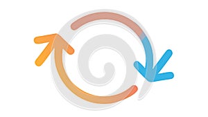 Recycle or Refresh Arrows, Data Loop and Reload Icon, vector design Generative AI