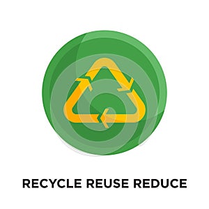recycle reuse reduce logo isolated on white background for your