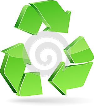 Recycle symbol.