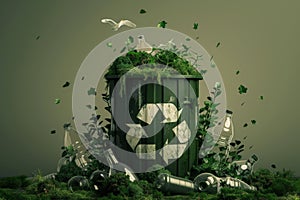 Recycle symbol background, Recycling symbol and Environmental recycle reduce reuse concept