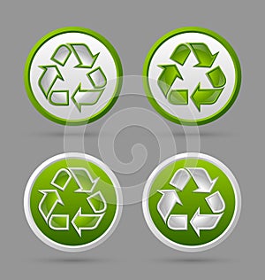Recycle symbol badges