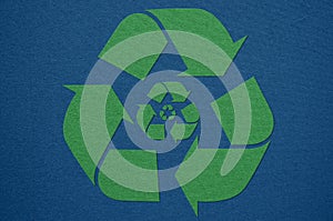 Recycle symbol from fabric