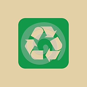 Recycle Symbol Green Arrows Logo Web Icon