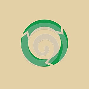 Recycle Symbol Green Arrows Logo Web Icon