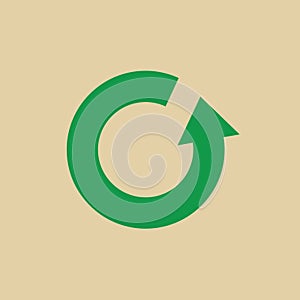 Recycle Symbol Green Arrows Logo Web Icon