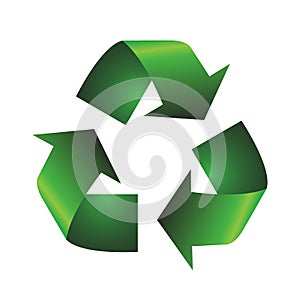 Recycle Symbol Green Textured