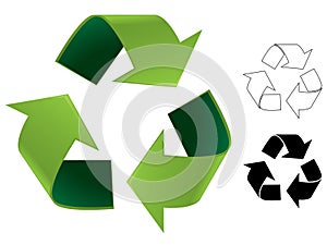 Recycle symbol illustration