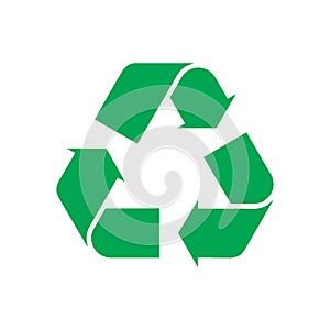 Recycle Symbol, Isolated On White Background, Vector Illustration