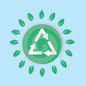 Recycle Symbol Leaves