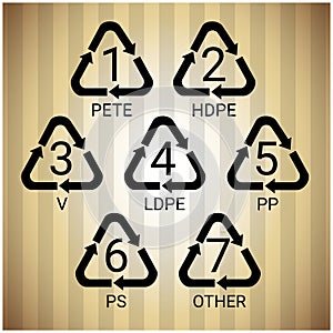 Recycle Symbol Logo Set Web Icon