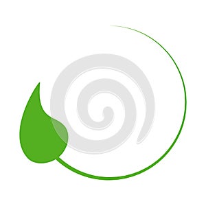 Recycle symbol. Recycle recycling icon from leaves.