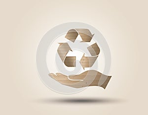 Recycle symbol or sign of conservation .