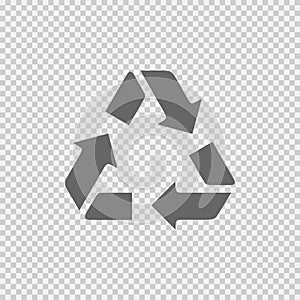 Recycle symbol vector icon. Eco sign vector illustration. Recycle vector. Recycle icon