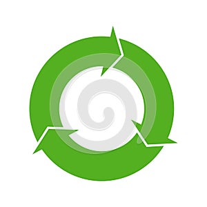 Recycle symbol on white background. Vector. Illustration