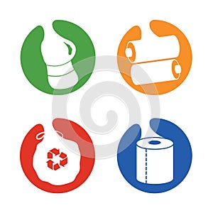 Recycle symbols different items