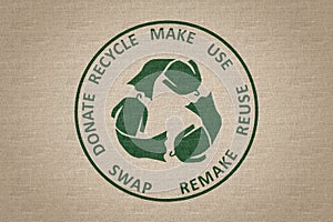 Recycle textiles, clothes and fashion, make, use, reuse, swap, donate, recycle textiles