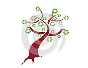 Recycle tree illustration
