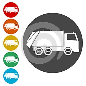 Recycle truck icon, Garbage Truck