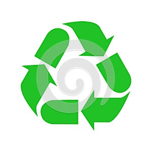 Recycle vector icon. Recycled cycle arrow