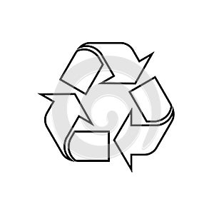Recycle vector icon recycling garbage symbol environment for graphic design, logo, web site, social media, mobile app, ui