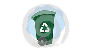 recycle waste bin ecology animation