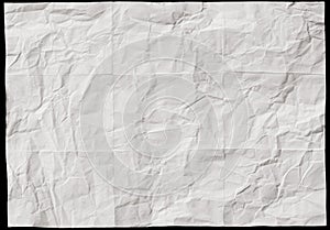 Recycle white paper crumpled texture, Abstract grey paper wrinkled for background