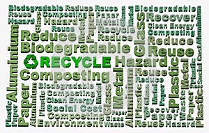 Recycle word cloud conceptual