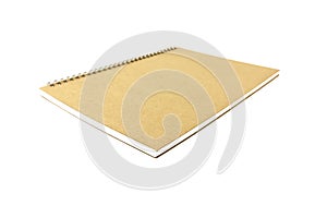 Recycled blank notebook front cover isolated