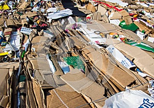 Recycled cardboard boxes