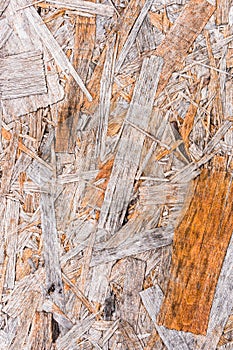 Recycled compressed wood chippings board background
