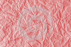 Recycled crumpled red paper texture background