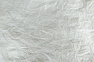 Recycled crumpled or toss white paper texture or background, copy space