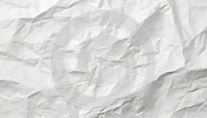 Recycled crumpled white paper texture or wrinkled page background for design