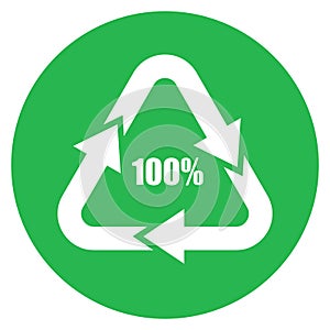 Recycled material vector icon
