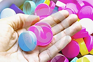 recycled plastic bottle caps