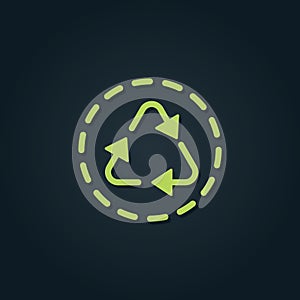 Recyclesymbol. Vector illustration decorative design