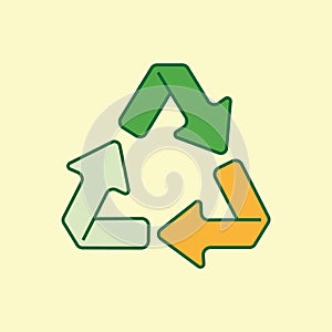 Recyclesymbol. Vector illustration decorative design