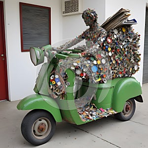 Recycling art is a really cool way to repurpose old materials and give them new life.