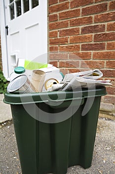 Recycling Bin Outside House