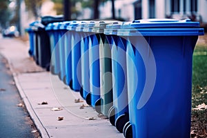 Recycling bins in the city. Separate waste collection.