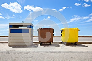 Recycling bins, Valencia Region, Spain