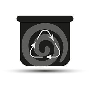 Recycling box icon. Vector illustration. EPS 10.