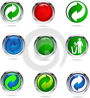 Recycling buttons
