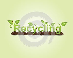 Recycling caption photo