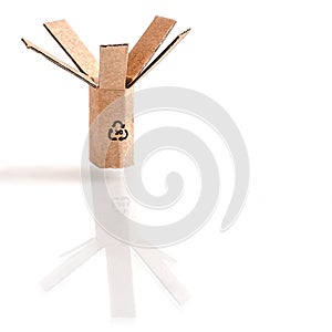 A recycling carboard tree