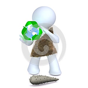 The recycling cave man