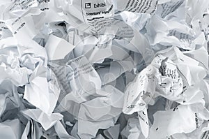 Recycling concept with lots of paper