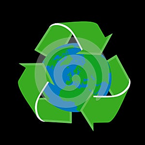 Recycling Earth globe