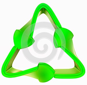 Recycling and environment: green symbol isolated