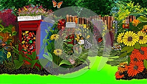 Recycling Garden on Earth - An AI Art Piece, Made with Generative AI